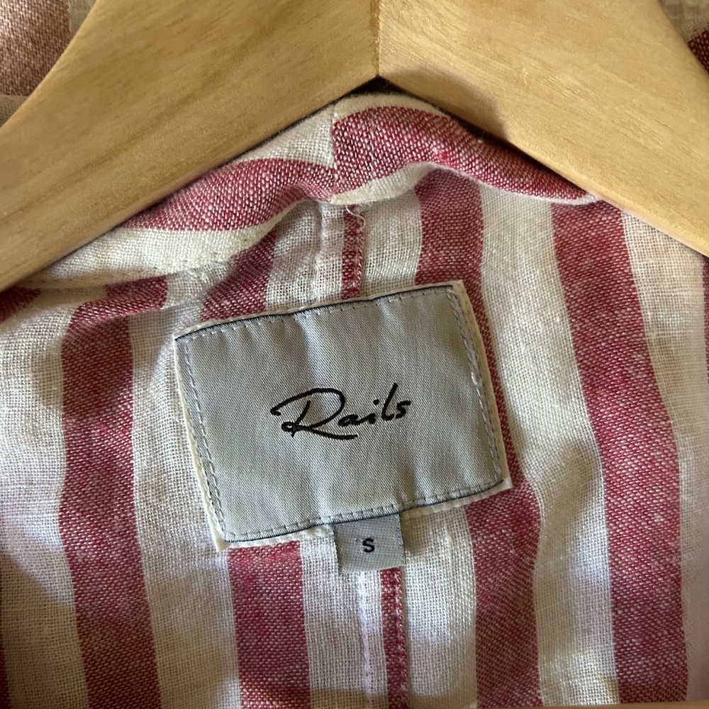 Rails Thea Carmine Stripe Toe Front Top - image 4